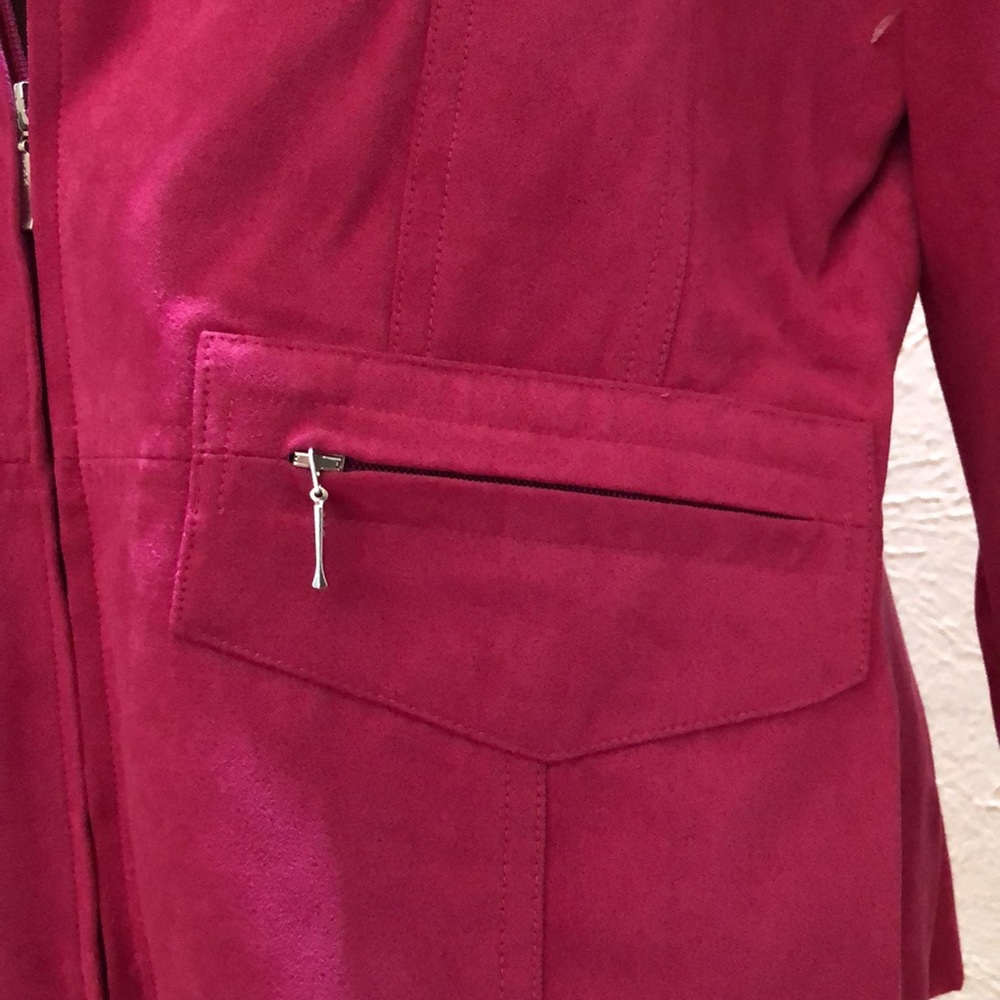 Faux Suede Pink Blazer - Picture 3 of 14